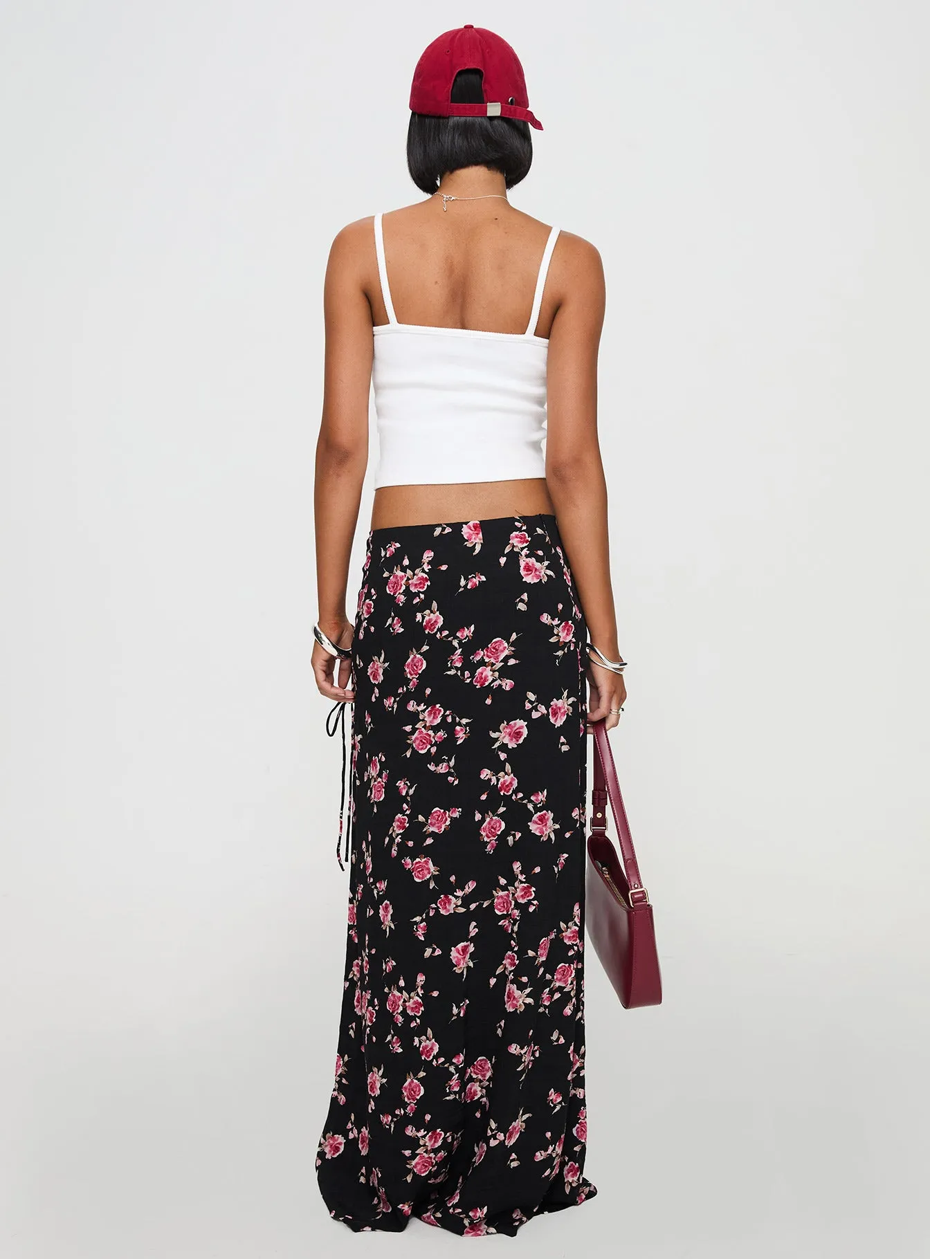Rhomana Maxi Skirt Black Floral sold by Princess Polly product image thumbnail 5