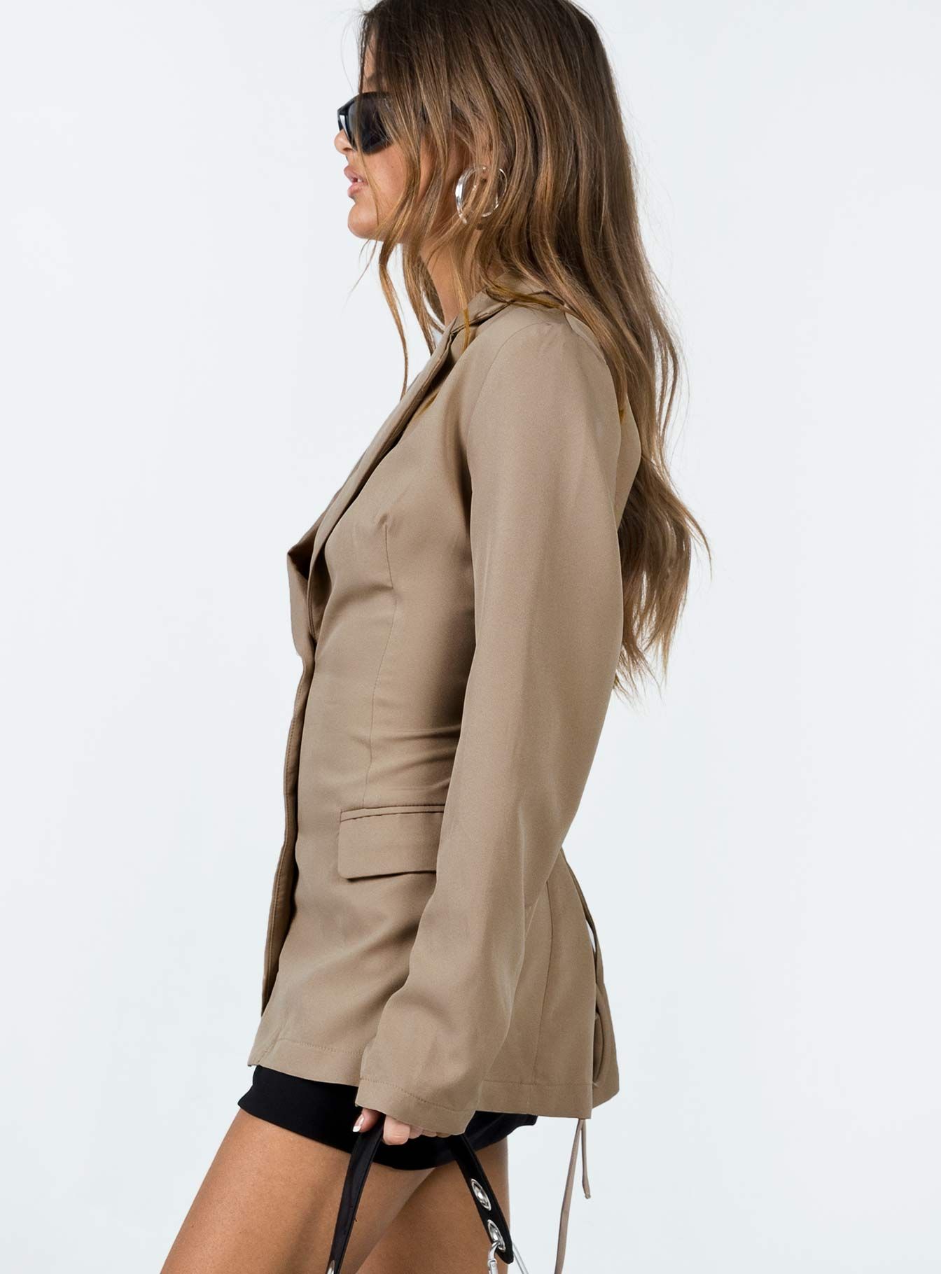 Rozzila Blazer Taupe sold by Princess Polly product image thumbnail 4