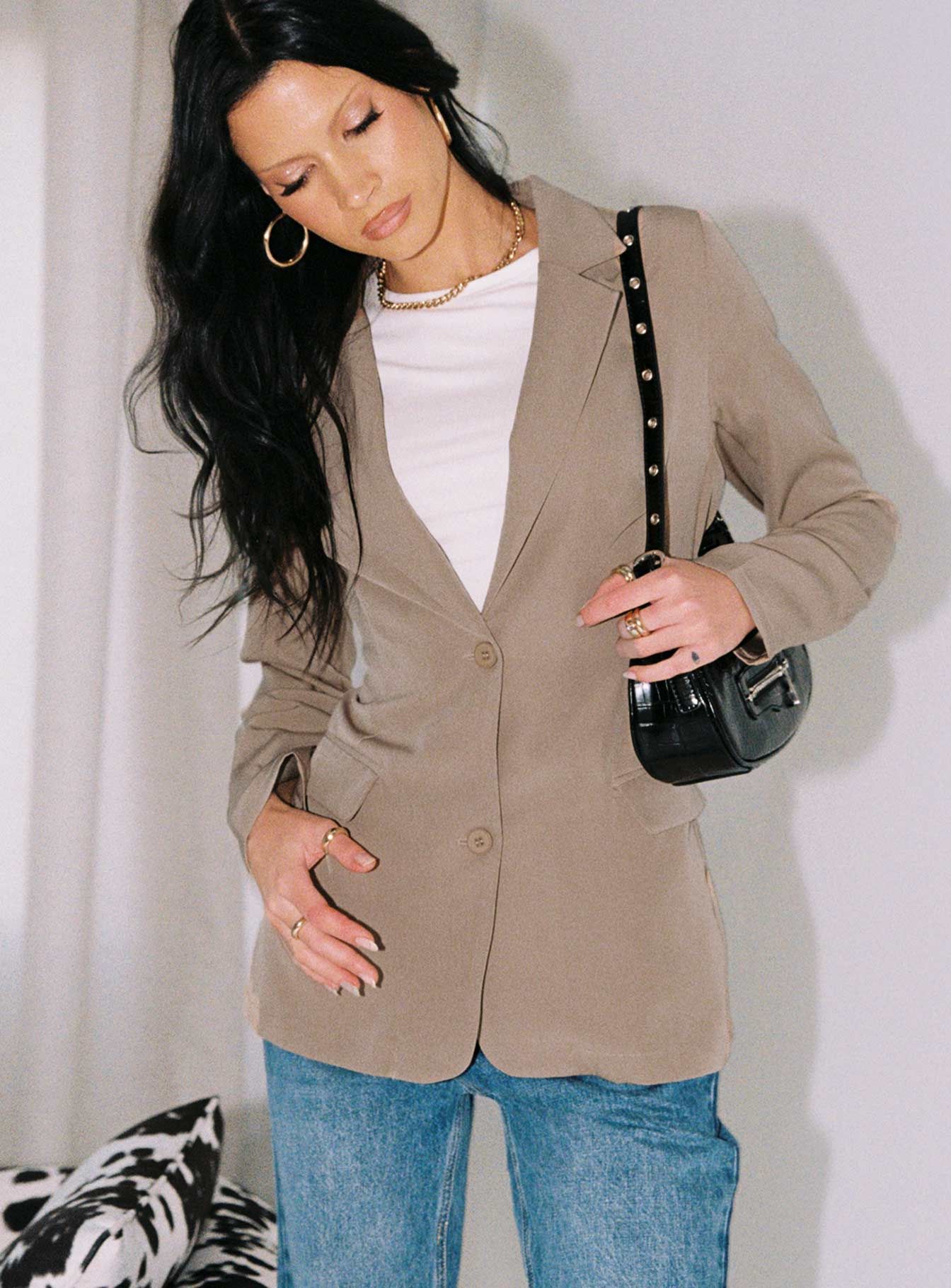 Rozzila Blazer Taupe sold by Princess Polly