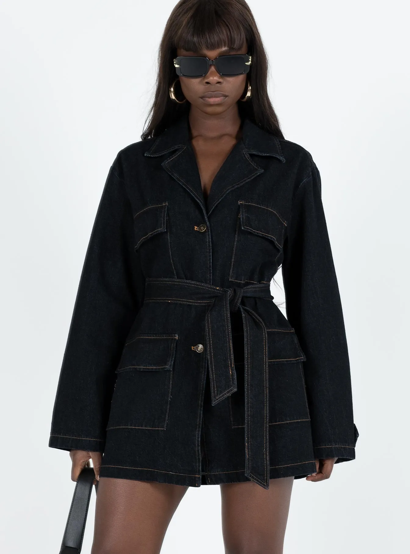 Giselle Mini Dress Dark Denim sold by Princess Polly product image thumbnail 4