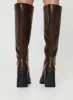Renzo Knee High Boots Brown sold by Princess Polly