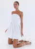 Rashida Strapless Mini Dress White sold by Princess Polly