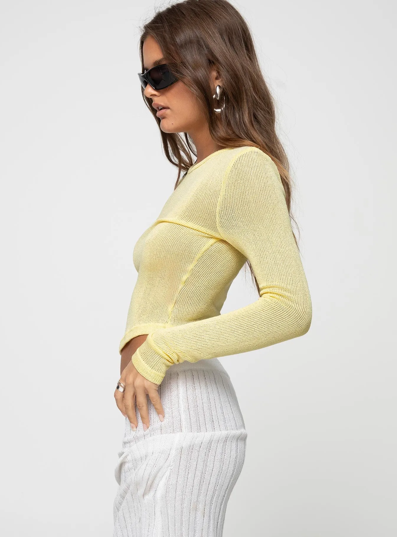 Sydelle Long Sleeve Top Yellow sold by Princess Polly product image thumbnail 3