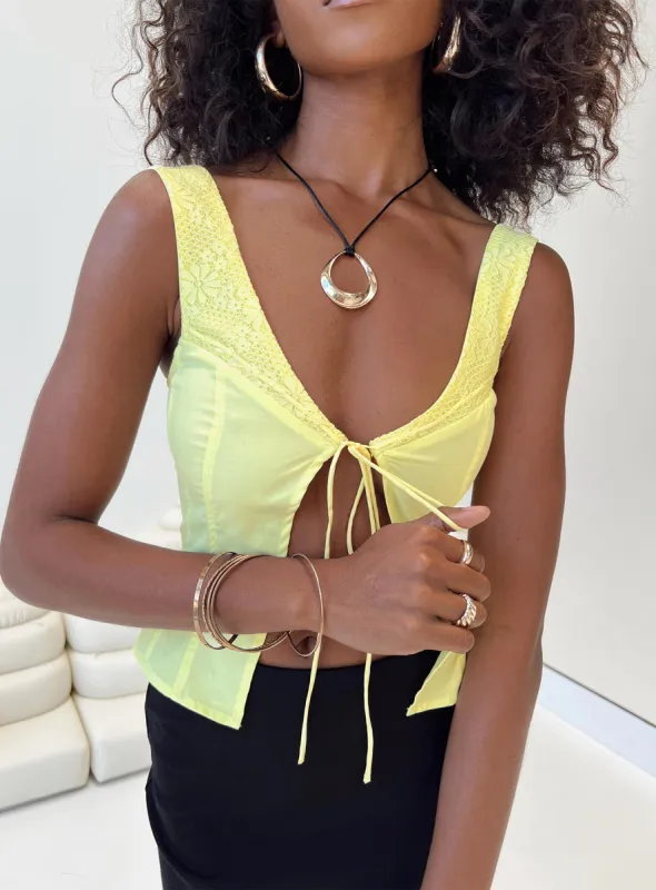 Little Lambs Top Lemon sold by Princess Polly