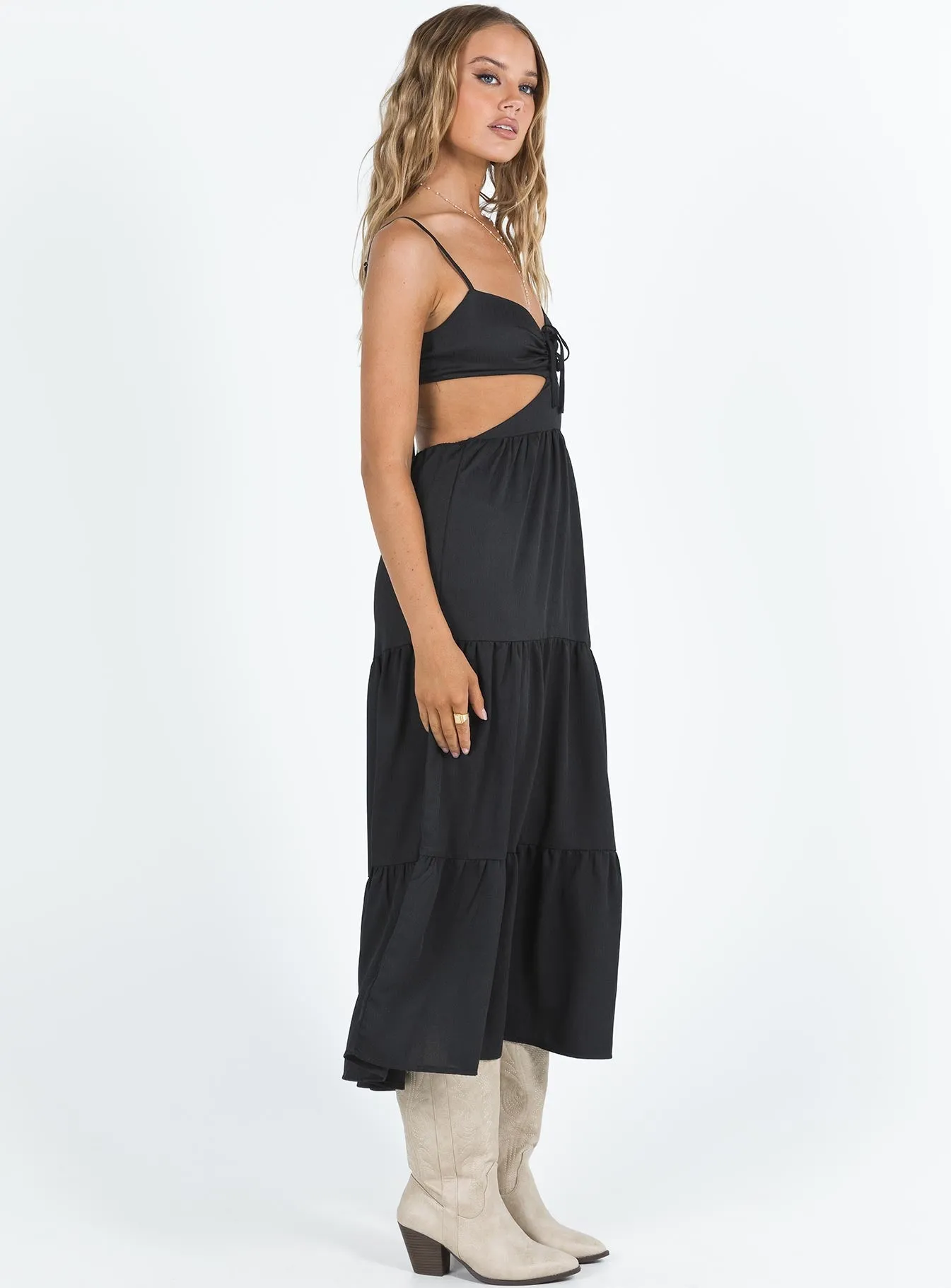 Oswell Maxi Dress Black sold by Princess Polly product image thumbnail 4