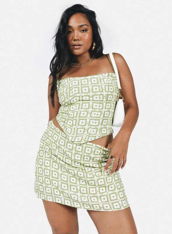 Misuraca Mini Skirt Multi sold by Princess Polly