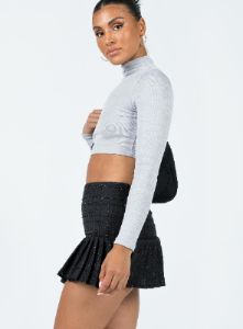 The Beau Mini Skirt Black sold by Princess Polly