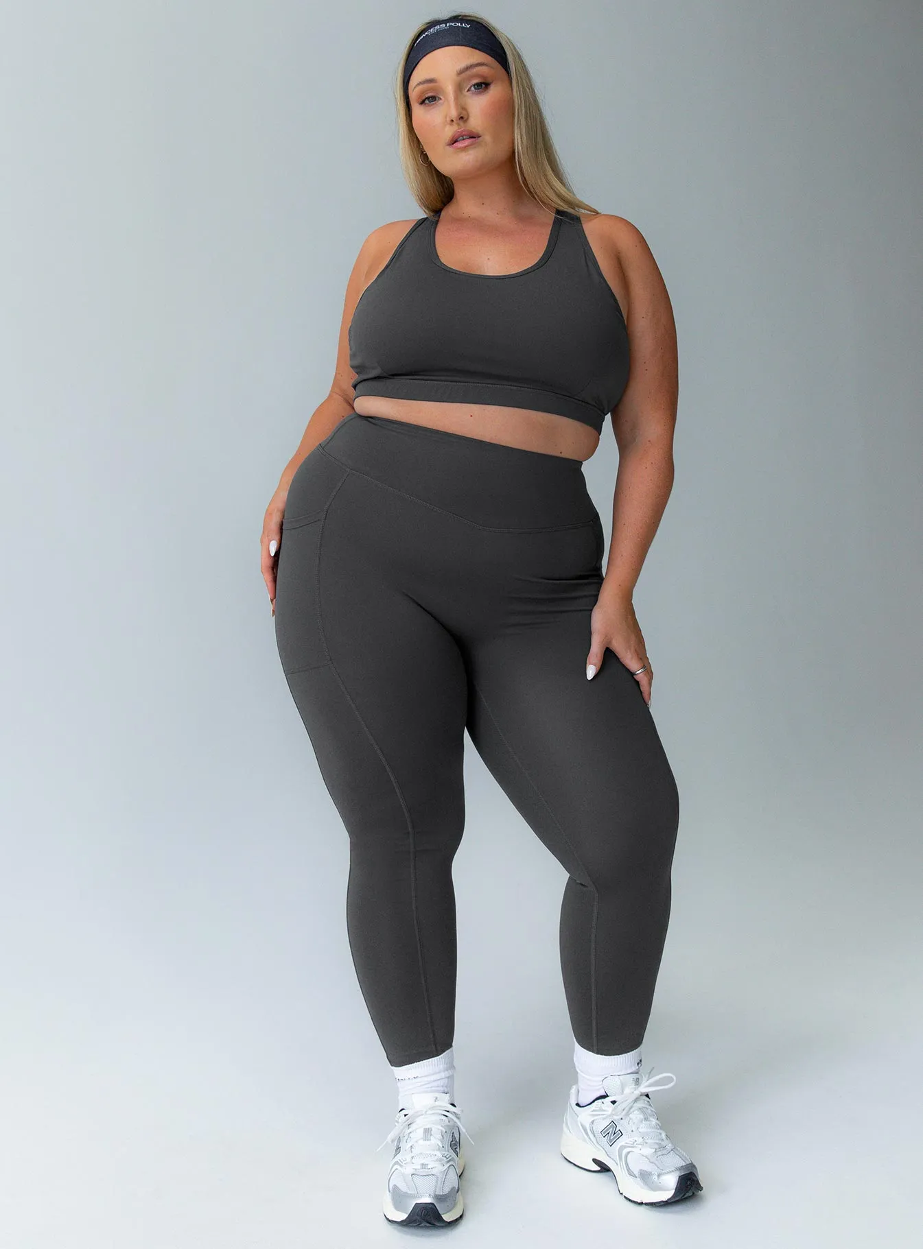 Achieve Activewear Leggings Grey Curve sold by Princess Polly product image thumbnail 3