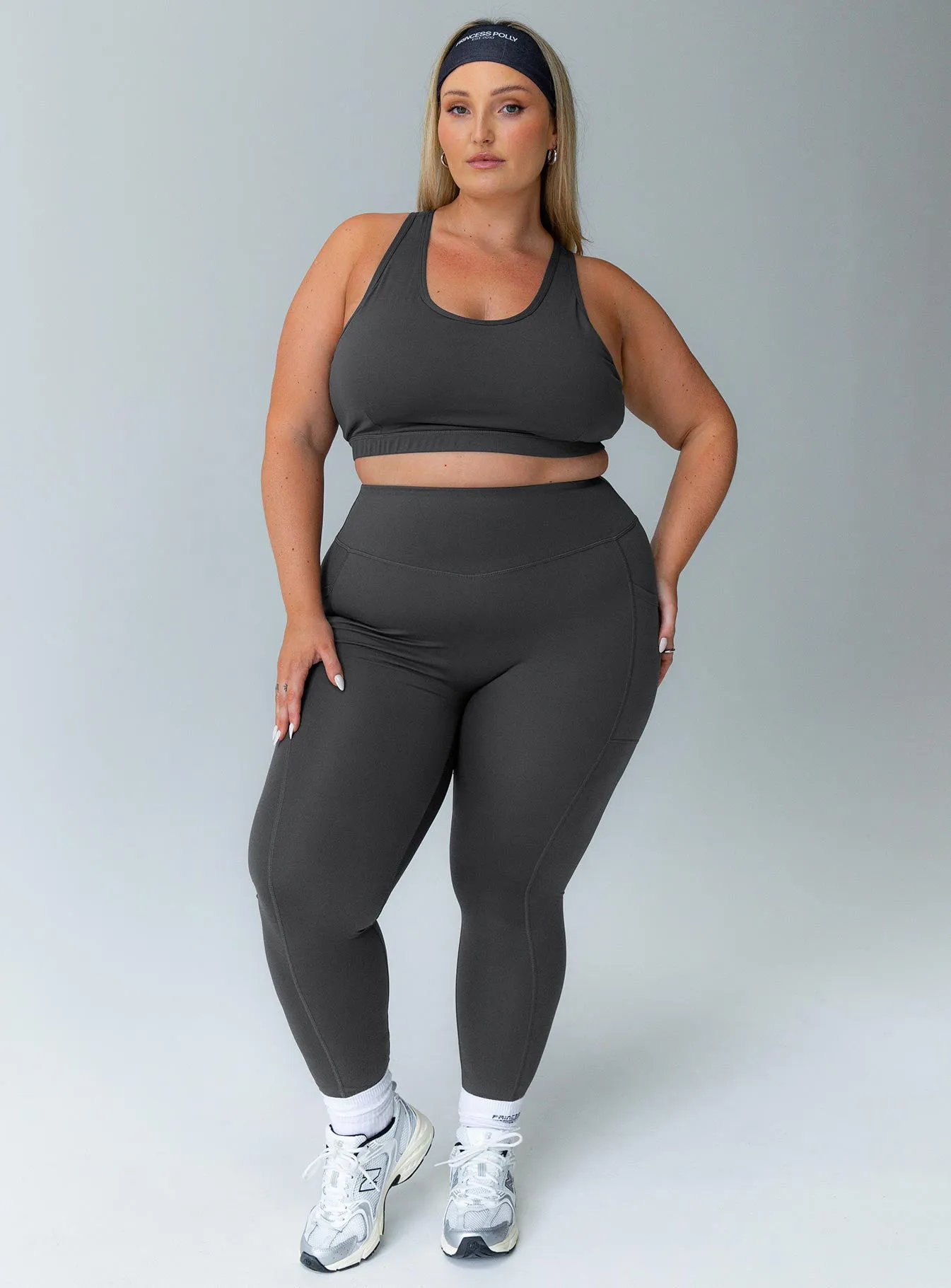 Achieve Activewear Leggings Grey Curve sold by Princess Polly product image thumbnail 2