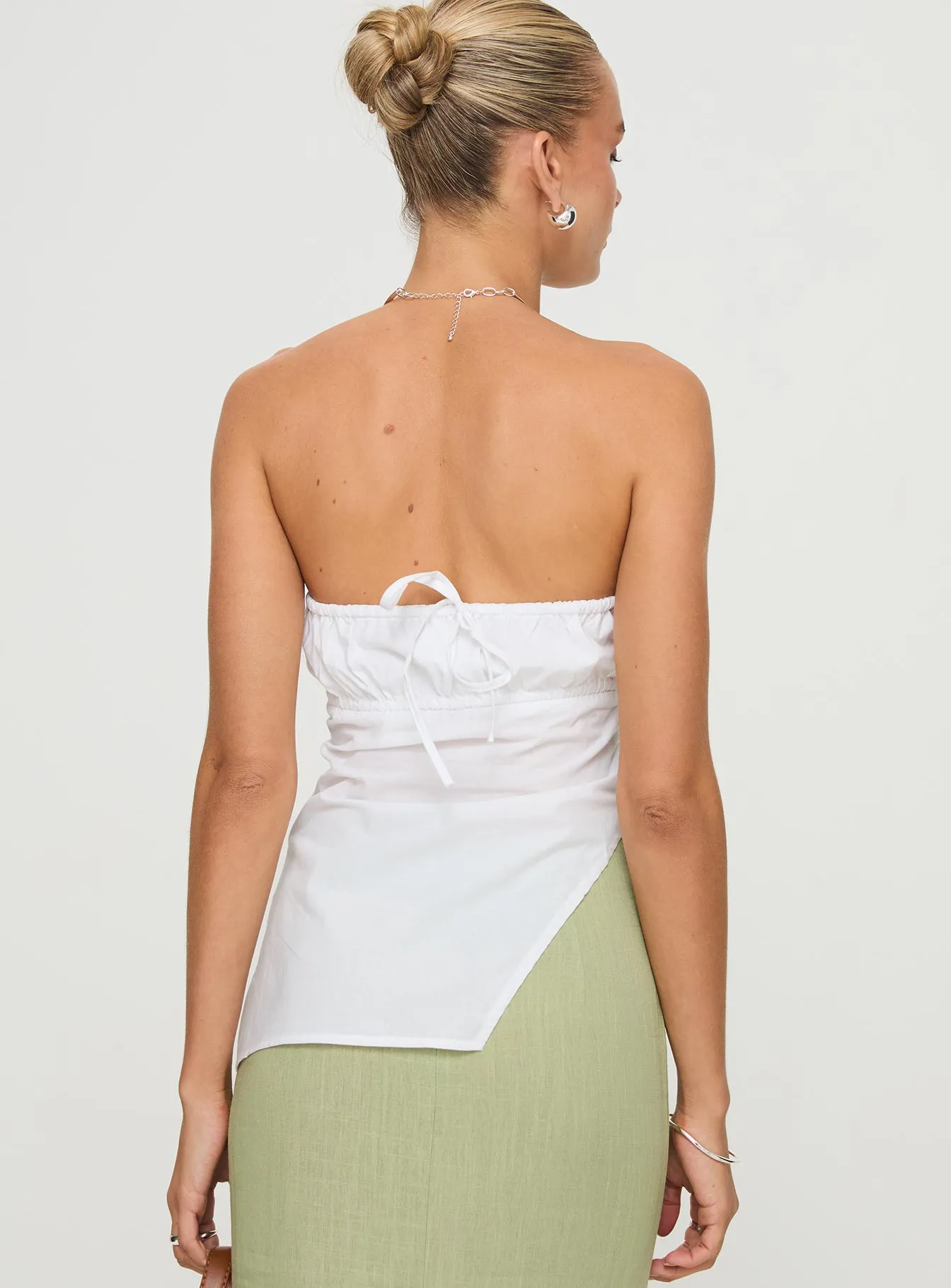 Kiji Strapless Top White sold by Princess Polly product image thumbnail 5
