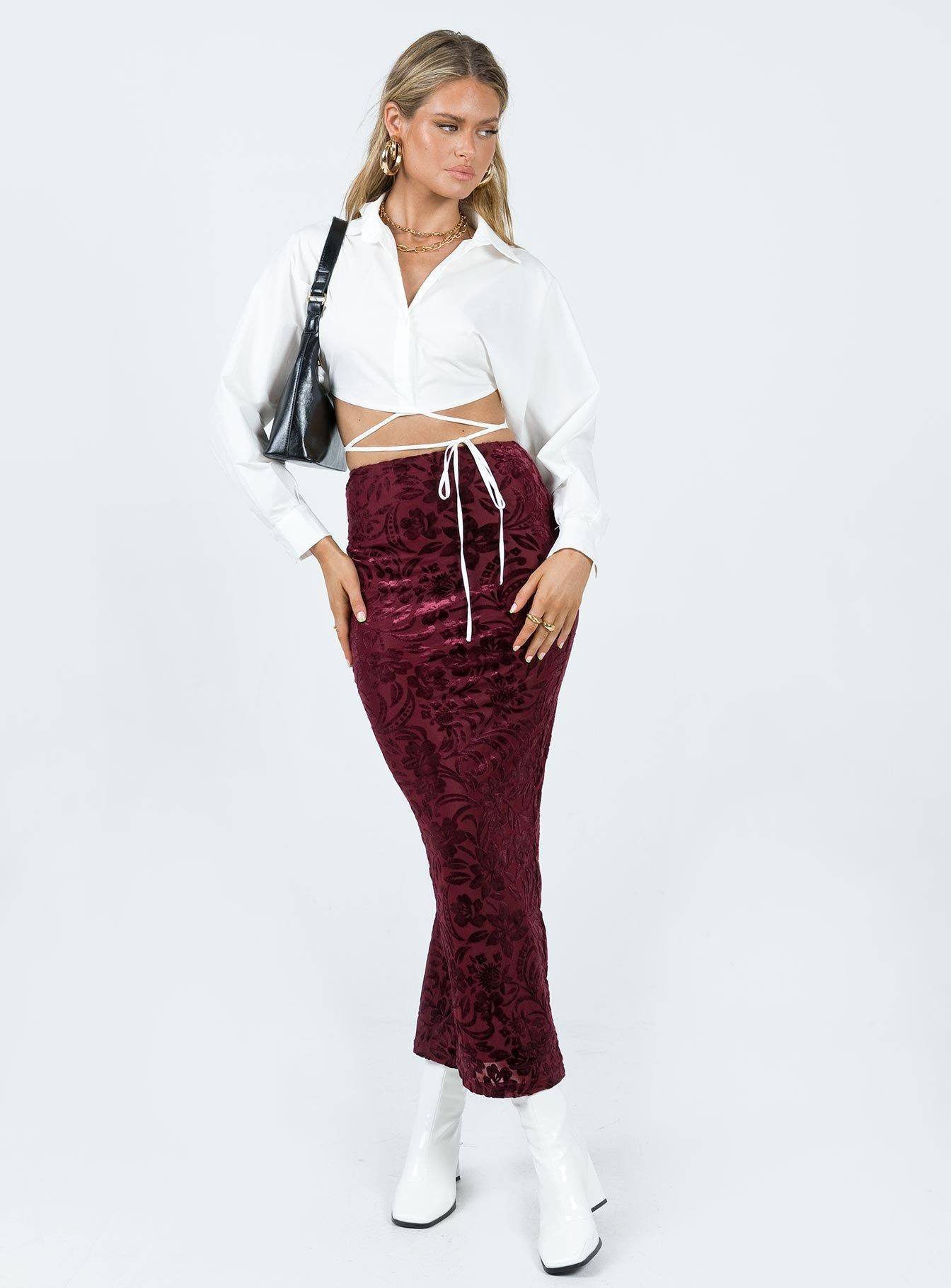 Tomkins Burn Out Midi Skirt sold by Princess Polly product image thumbnail 3