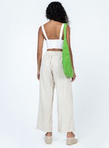 Louis Linen Blend Pants Beige Petite sold by Princess Polly