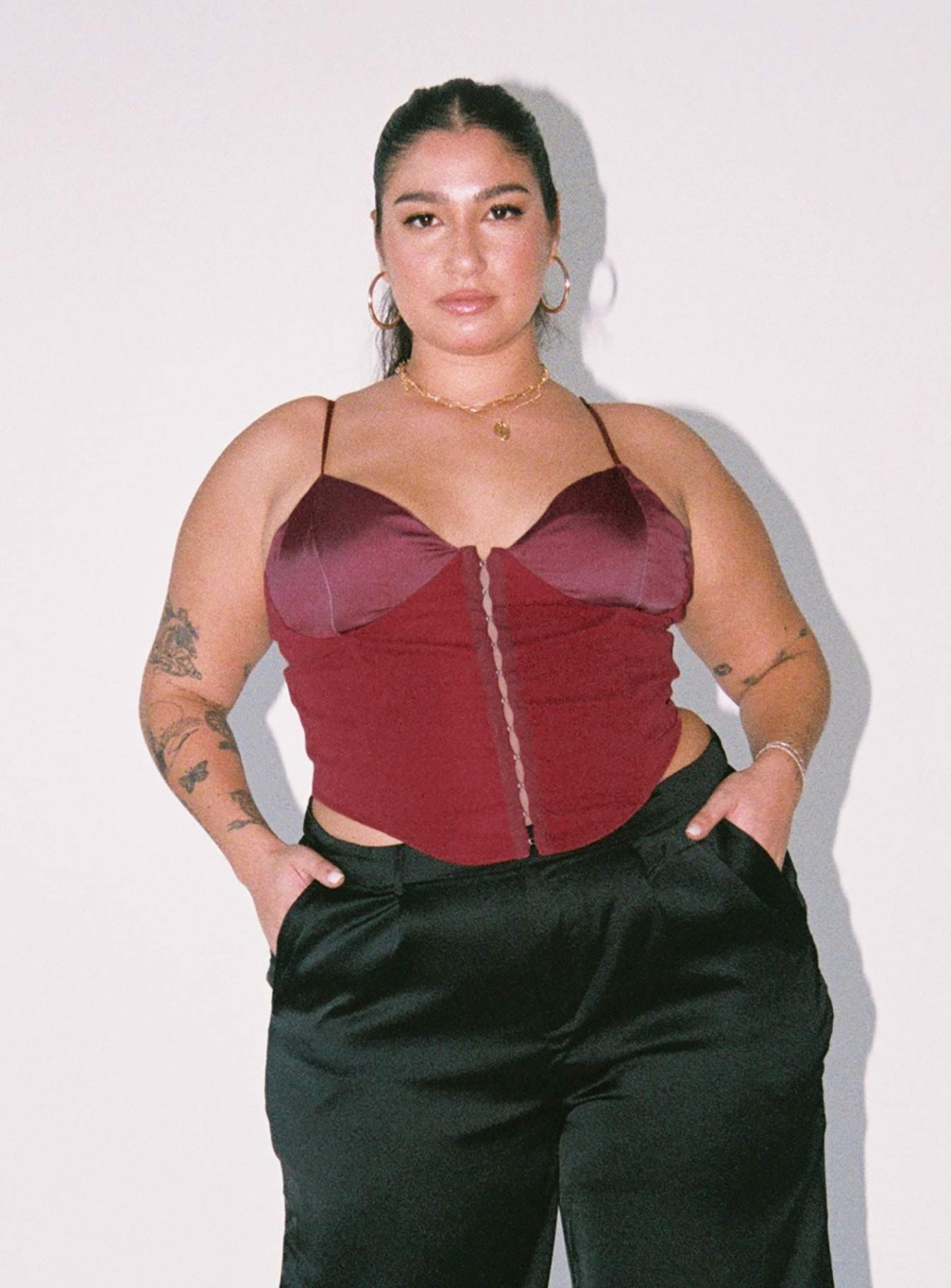 Palisade Corset Top Red Curve sold by Princess Polly product image thumbnail 3