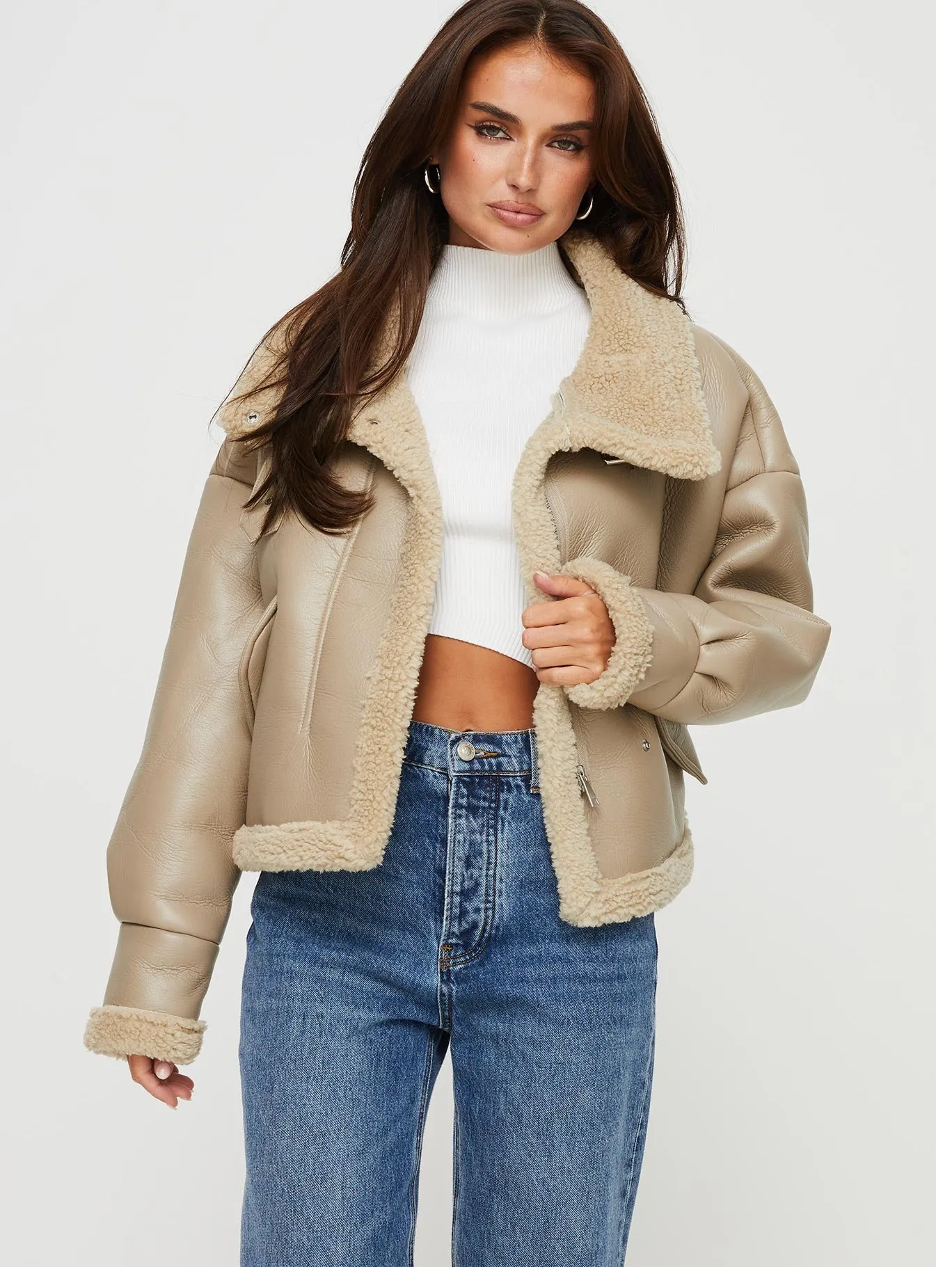 Kimmons Jacket Beige sold by Princess Polly product image thumbnail 5