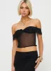 Loire Off Shoulder Top Black sold by Princess Polly