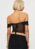Loire Off Shoulder Top Black sold by Princess Polly