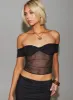 Loire Off Shoulder Top Black sold by Princess Polly