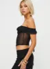Loire Off Shoulder Top Black sold by Princess Polly