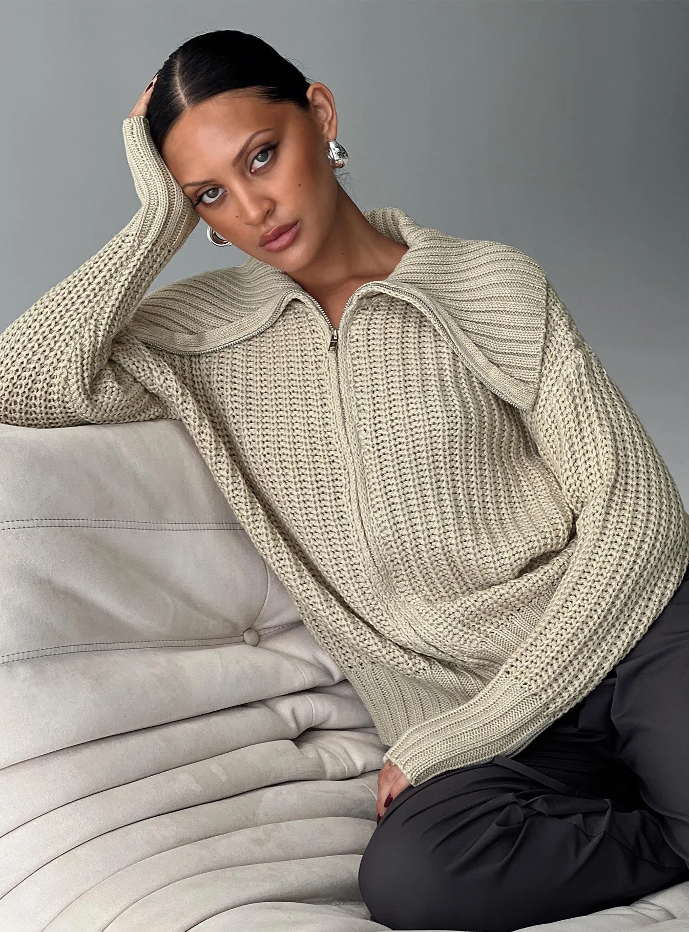 Liana Sweater Cream sold by Princess Polly