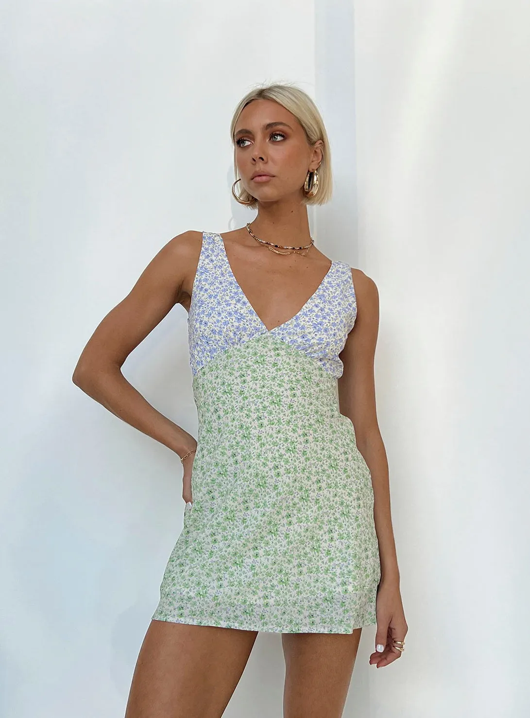 Nellie Mini Dress Two Tone Multi sold by Princess Polly