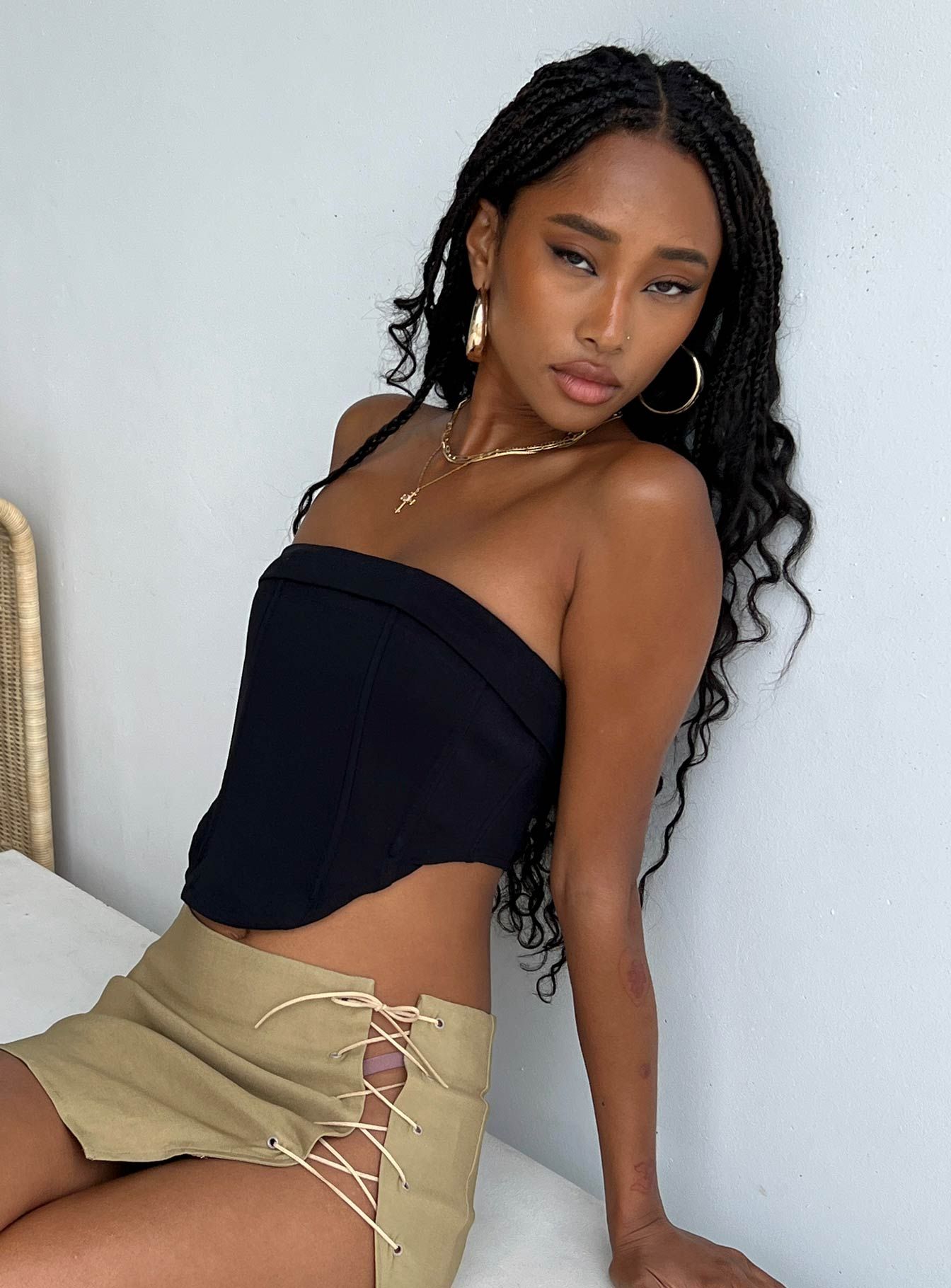 Ludow Strapless Top Black sold by Princess Polly product image thumbnail 3