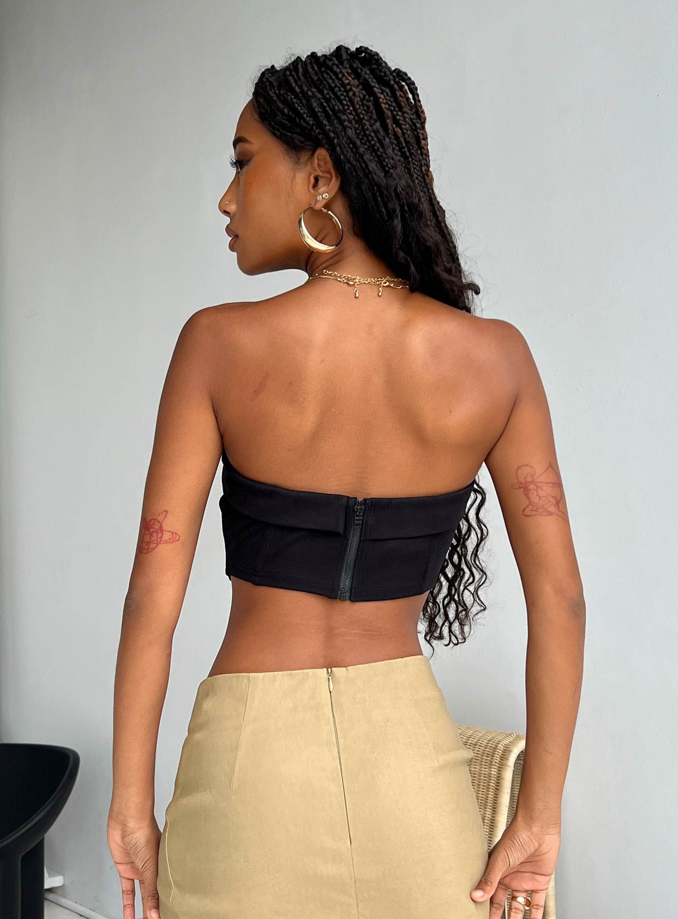 Ludow Strapless Top Black sold by Princess Polly product image thumbnail 4