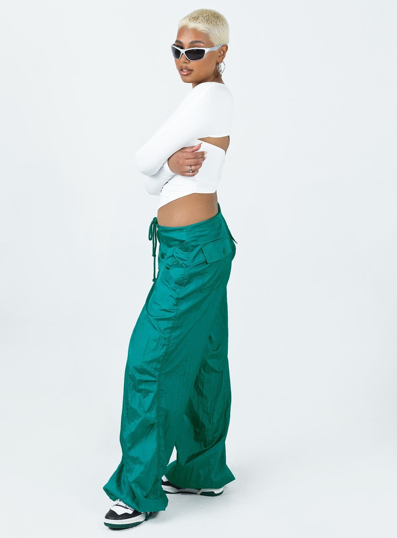 Motel Chute Trousers Teal sold by Princess Polly product image thumbnail 4