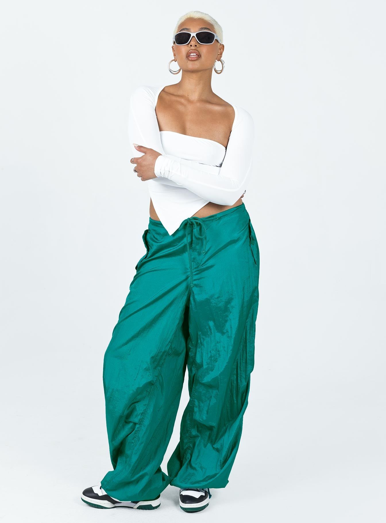 Motel Chute Trousers Teal sold by Princess Polly product image thumbnail 3