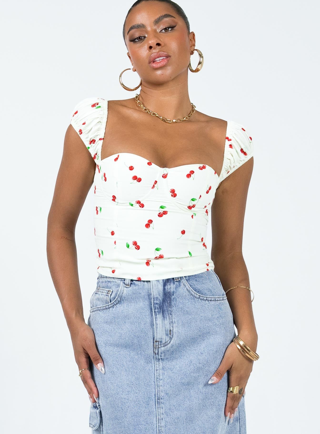 Rozalia Top White Multi sold by Princess Polly product image thumbnail 2