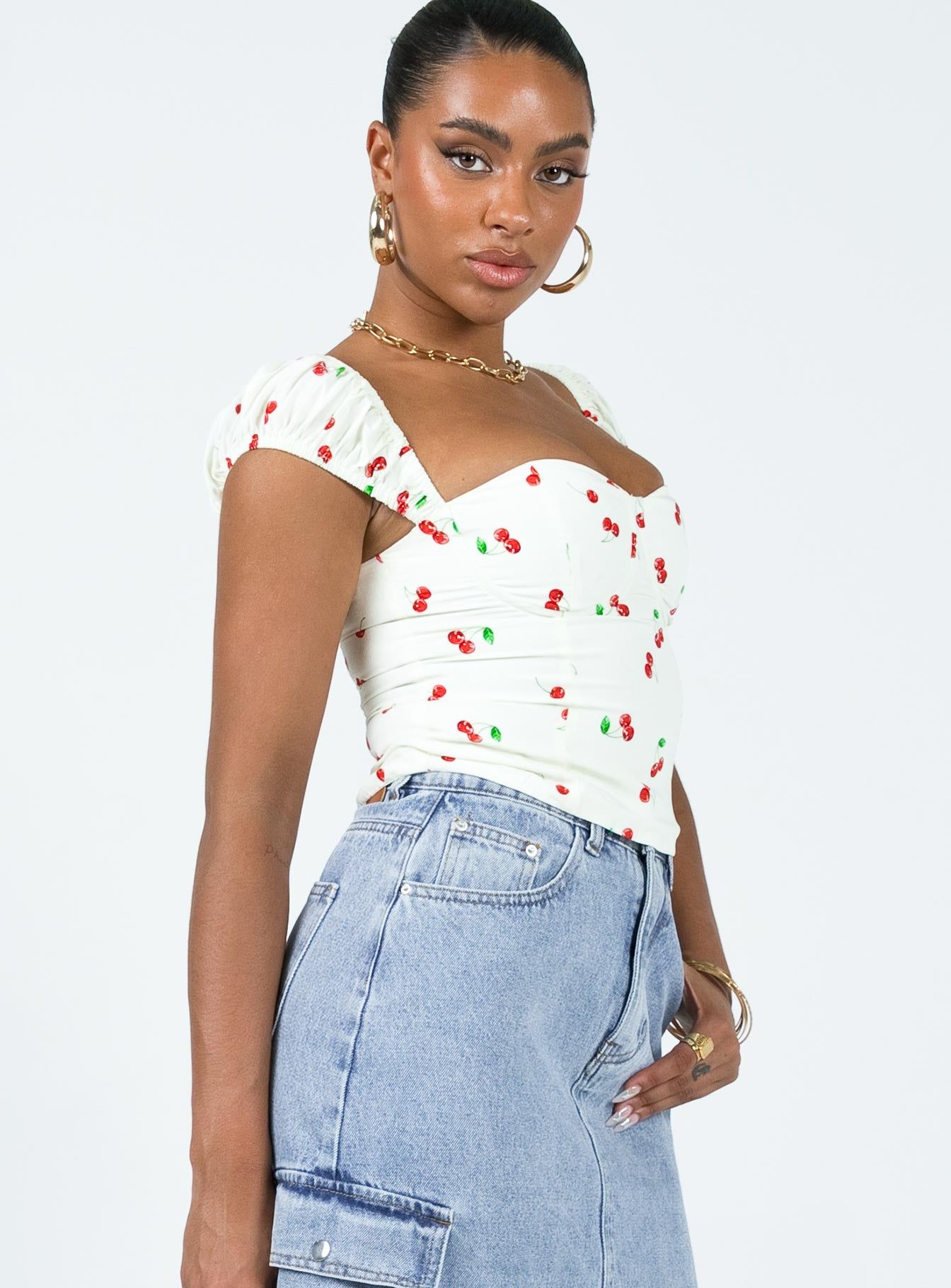 Rozalia Top White Multi sold by Princess Polly product image thumbnail 4