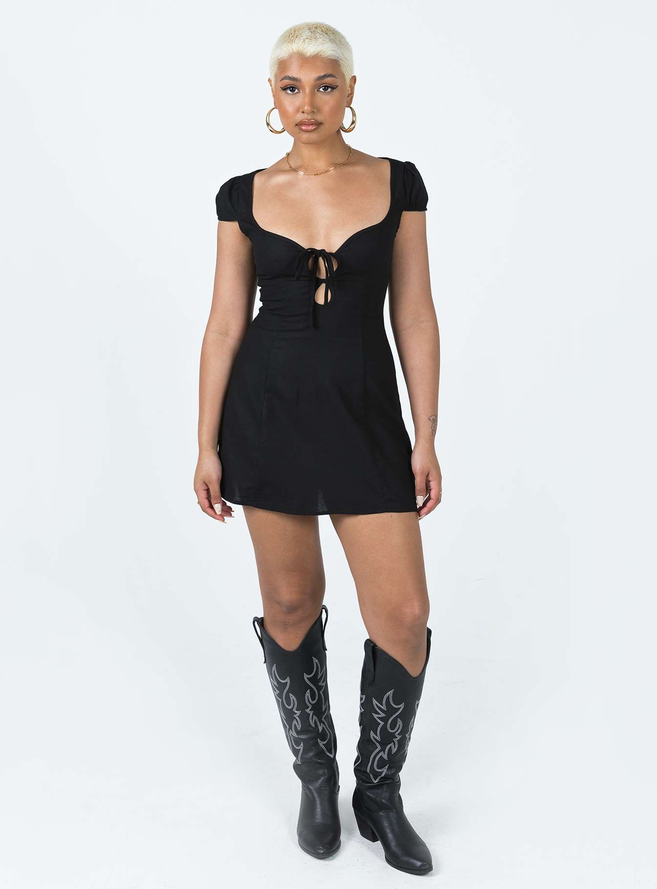Alora Mini Dress Black sold by Princess Polly product image thumbnail 4