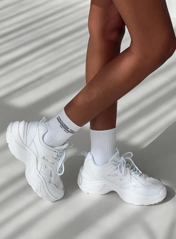 Madelyn Sneakers White sold by Princess Polly