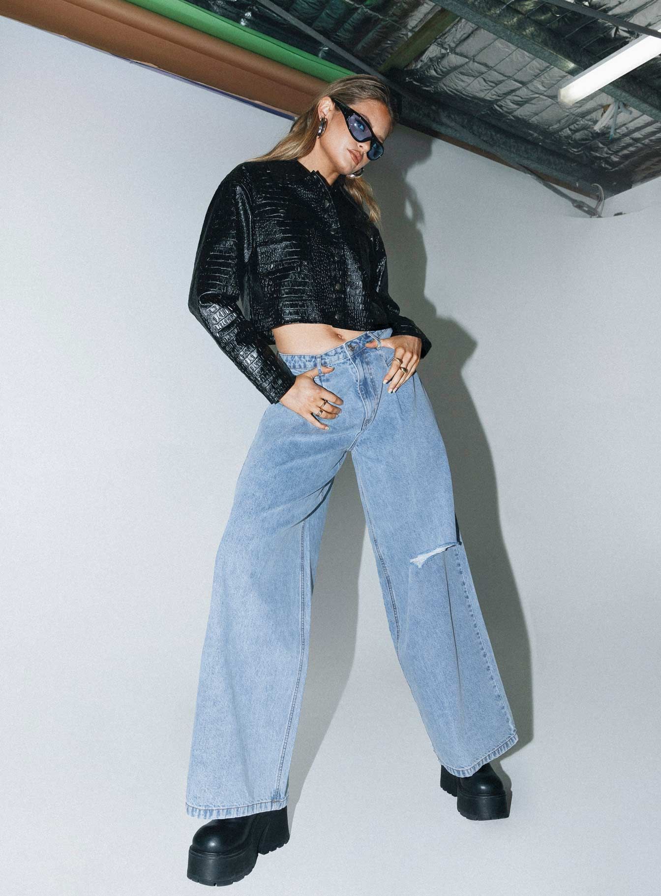 Murdock Wide Leg Jeans Denim sold by Princess Polly