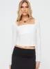 Forsyth Long Sleeve Top White sold by Princess Polly