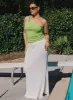Santorini Knit Maxi Skirt White Curve sold by Princess Polly