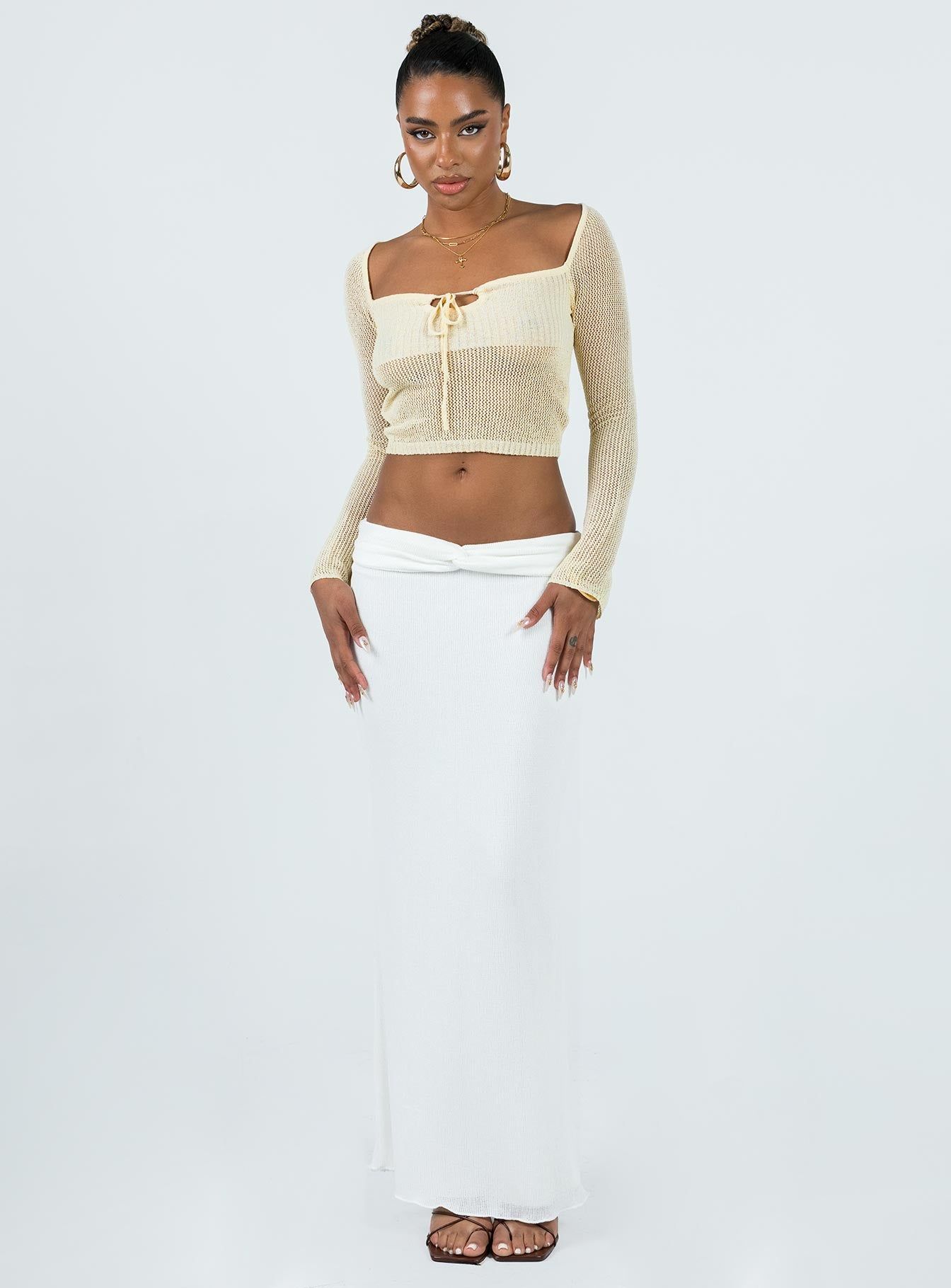 Berkshire Maxi Skirt White sold by Princess Polly product image thumbnail 3