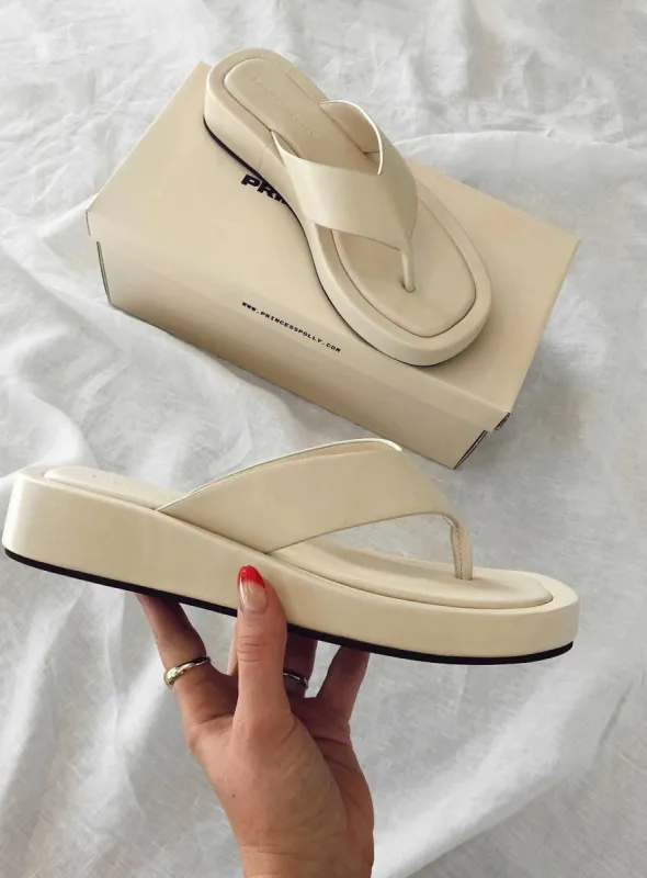 Tampa Sandals Beige sold by Princess Polly