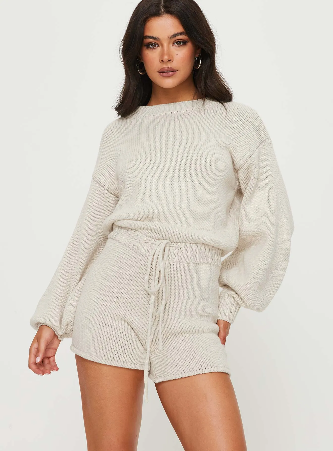 Harmony Knit Romper Beige sold by Princess Polly product image thumbnail 2