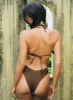 Kathrine Triangle Frill Bikini Top Brown sold by Princess Polly