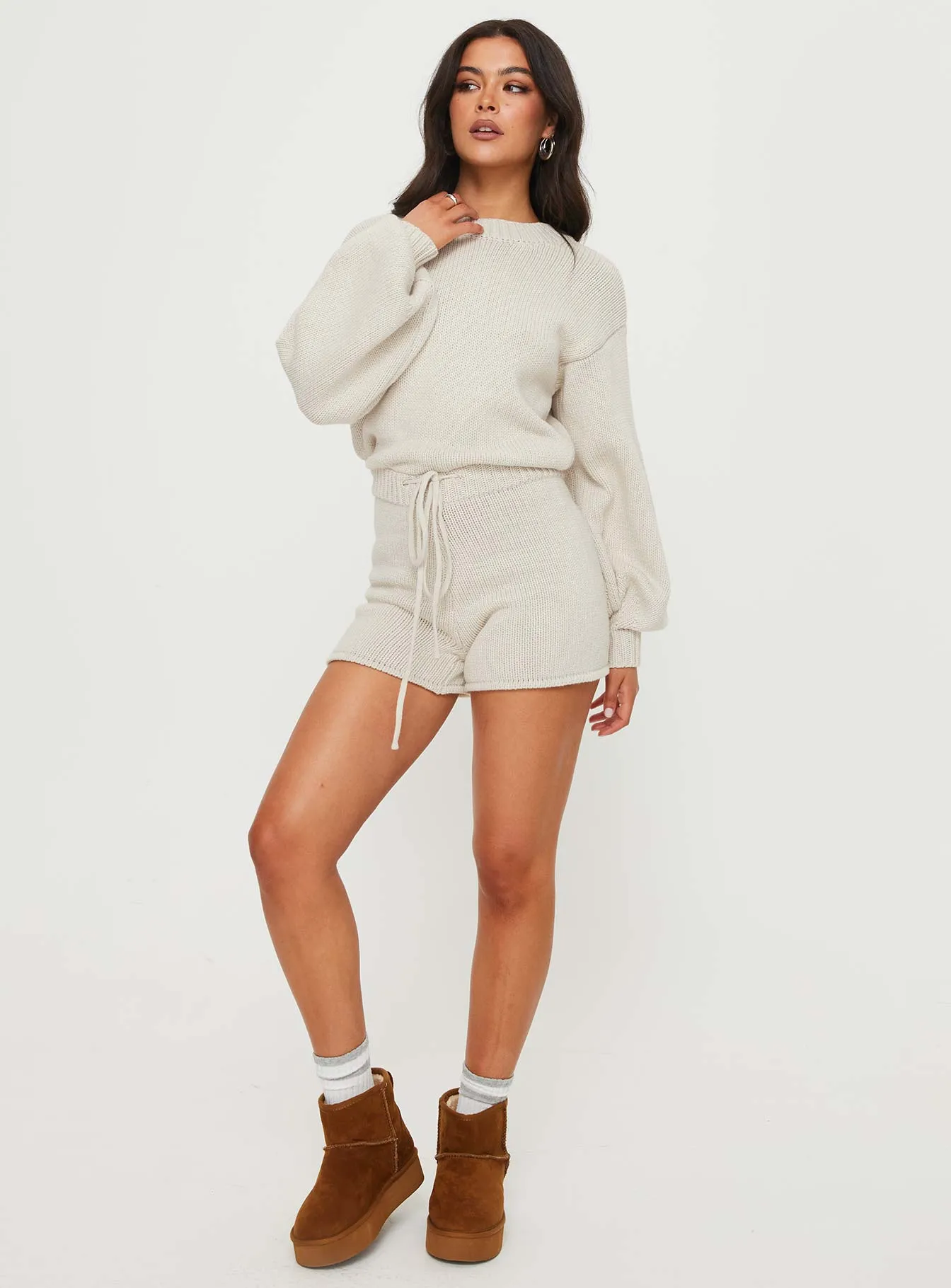 Harmony Knit Romper Beige sold by Princess Polly product image thumbnail 3