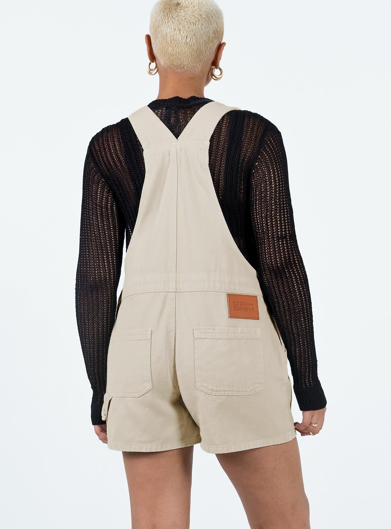 Foresta Oversized Overalls Cream sold by Princess Polly product image thumbnail 4