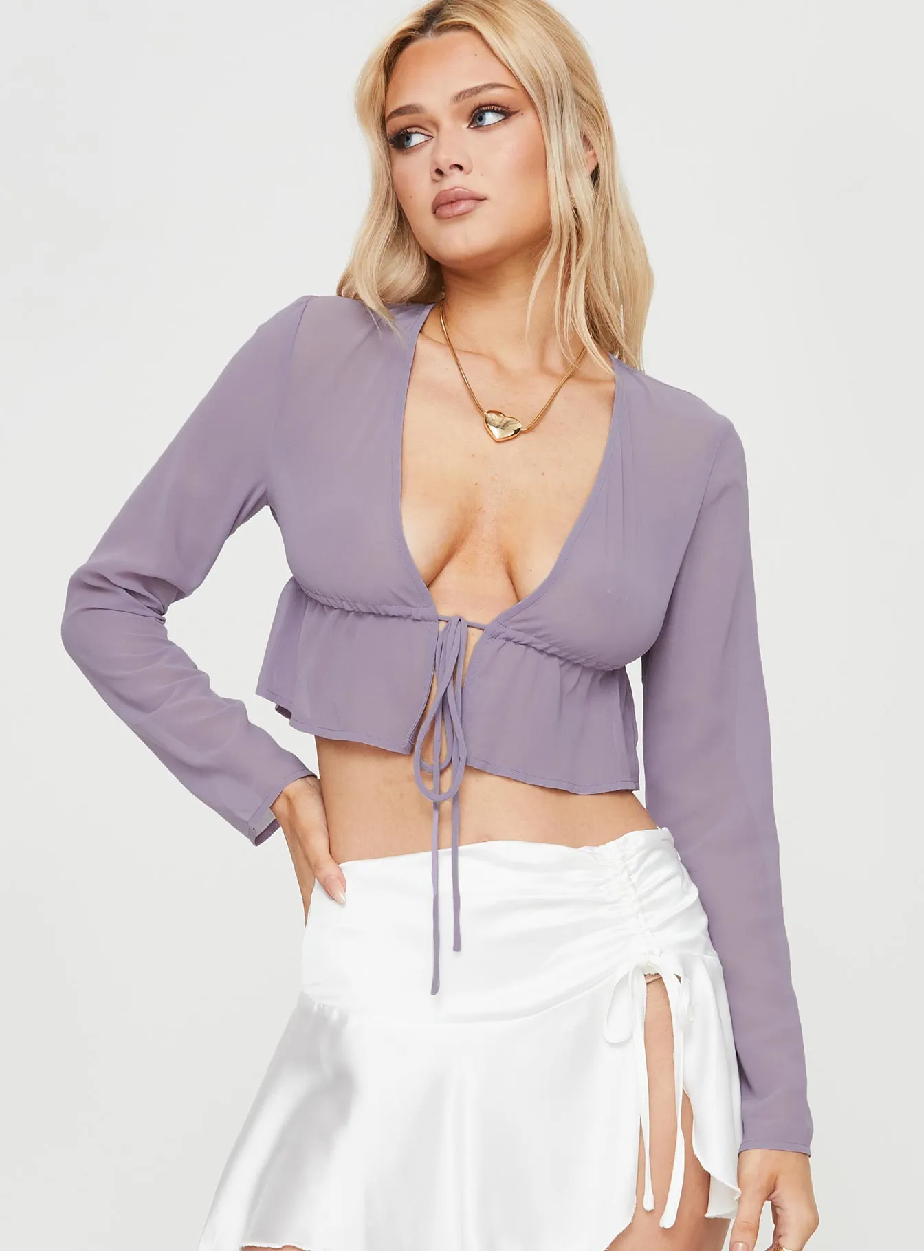 Fazio Top Long Sleeve Purple sold by Princess Polly product image thumbnail 2
