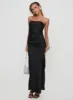 Marlisa Strapless Maxi Dress Black sold by Princess Polly