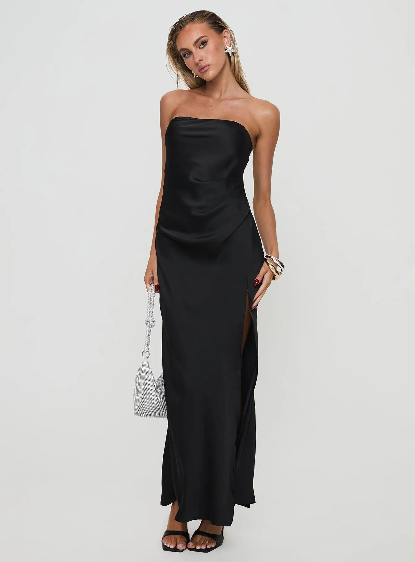 Marlisa Strapless Maxi Dress Black sold by Princess Polly product image thumbnail 3