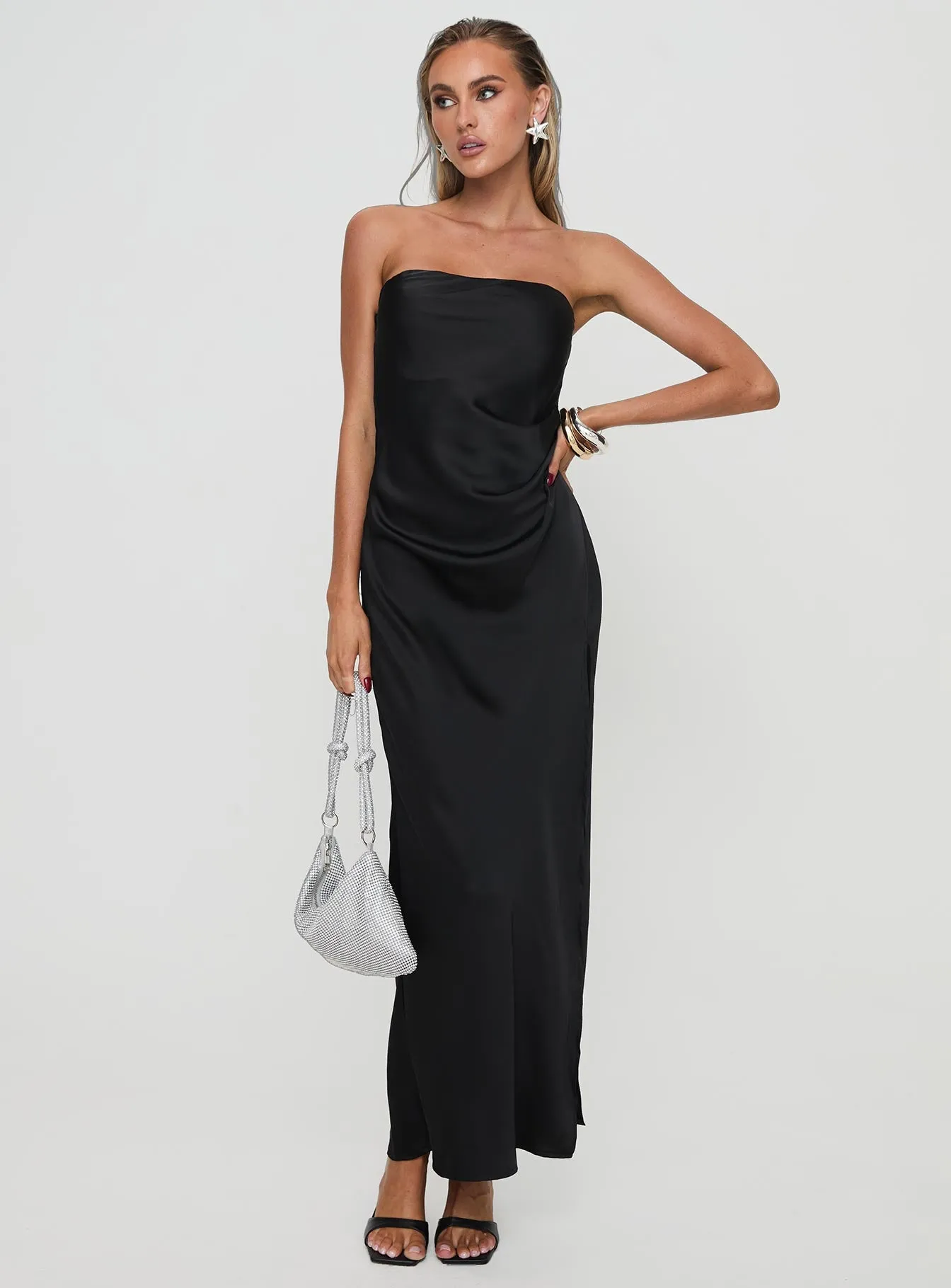Marlisa Strapless Maxi Dress Black sold by Princess Polly product image thumbnail 2