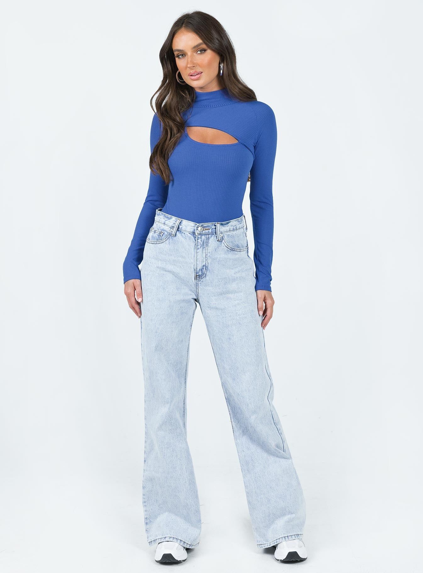 Greaves Long Sleeve Bodysuit Cobalt sold by Princess Polly product image thumbnail 3