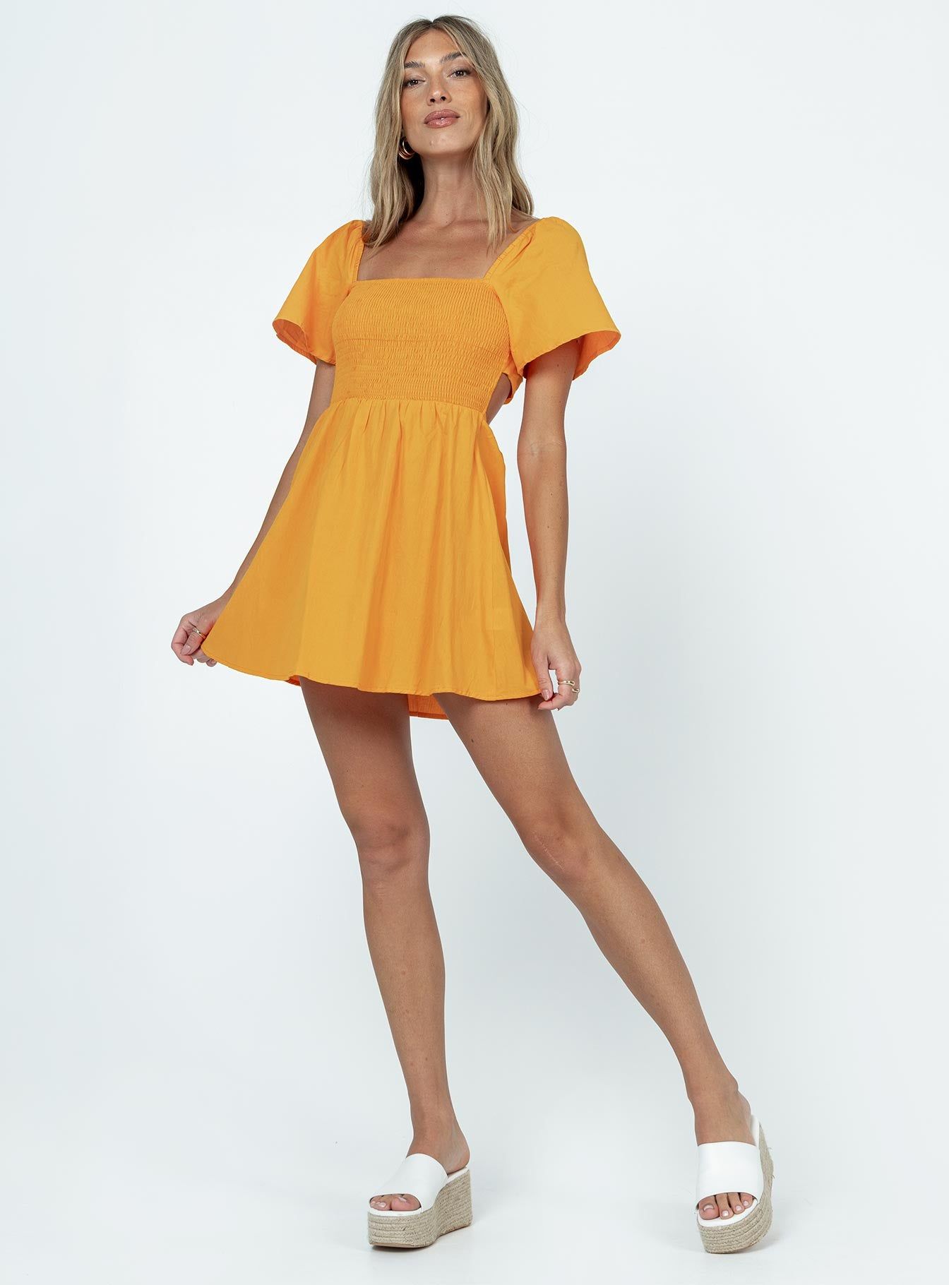 Summer Nights Mini Dress Orange sold by Princess Polly product image thumbnail 3