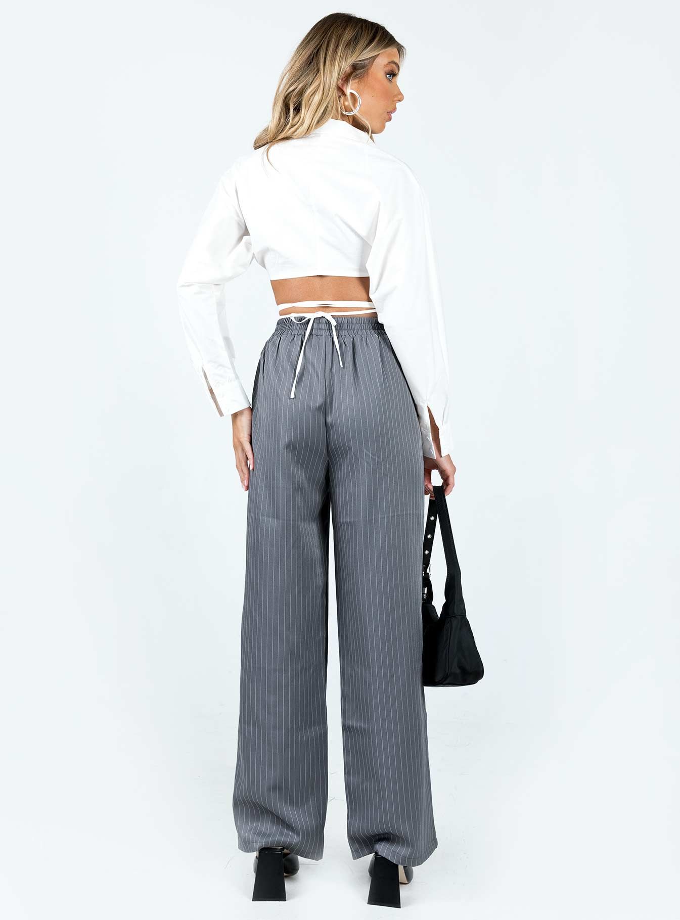 Higgins Pants Grey Pinstripe sold by Princess Polly product image thumbnail 4