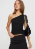 Cillo One Shoulder Top Black sold by Princess Polly