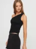 Cillo One Shoulder Top Black sold by Princess Polly